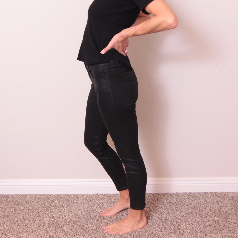 Joe’s Jeans Black Coated High Waisted Jeans